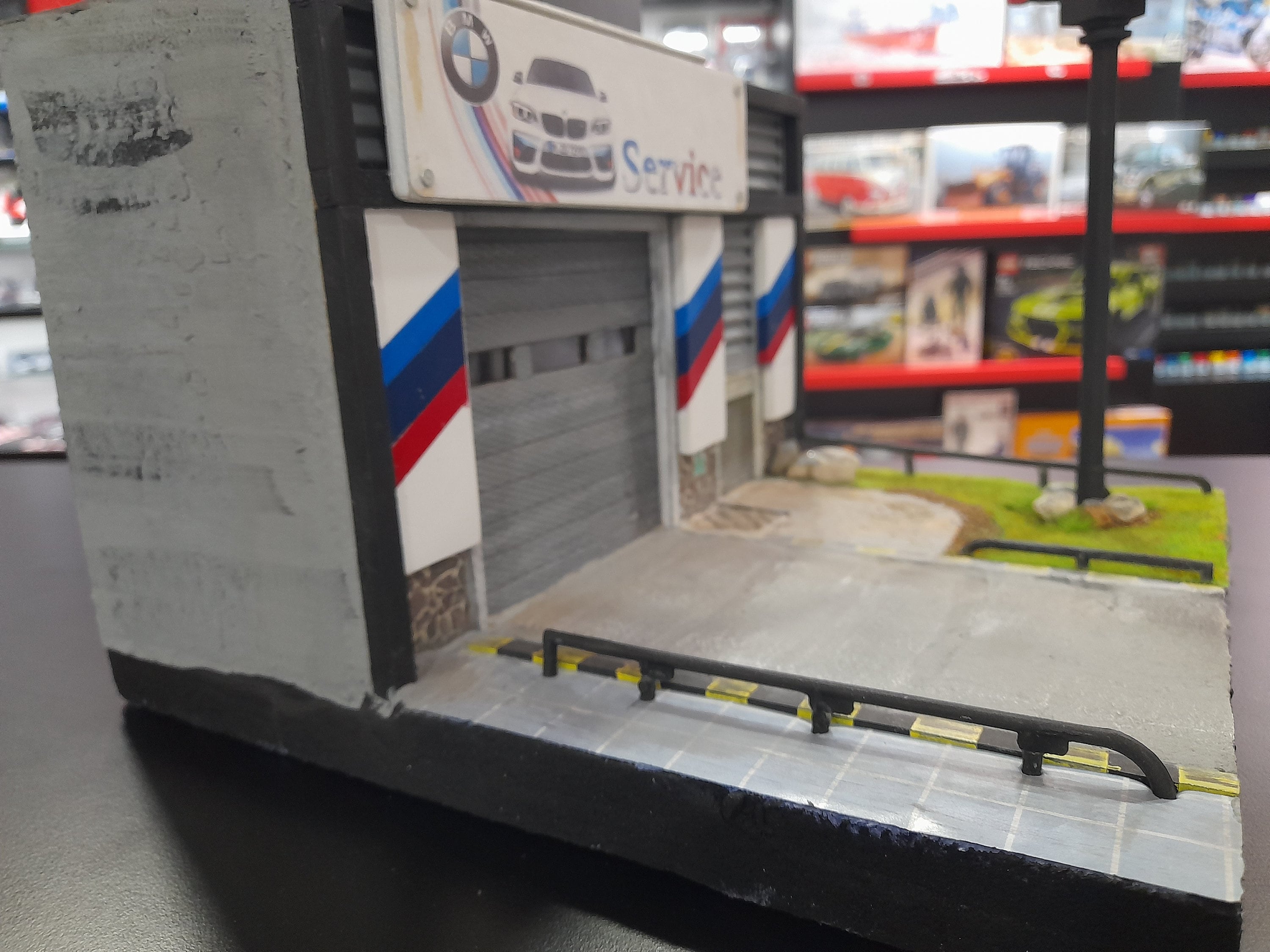 Bmw Car Garage Scale Diorama, Luxury Car Handmade Miniature Gift for ...