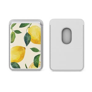 Lemon Tree Magsafe-portemonnee, magnetische citrusportemonnee past op iPhone 16, iPhone 14, iPhone 13 Pro Max Plus Mag Safe