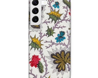 Retro bloem telefoonhoesje Floral Art Cover geschikt voor iPhone 15 Pro Max, 14 Plus, 13, 12, 11, XR en Samsung S24, S23, A54, A53, Pixel 8 Pro, 7a
