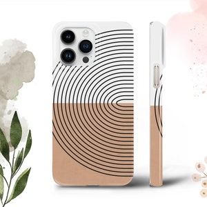 Beige Monochrome Phone Case Aesthetic Cover fit for iPhone 15 Pro Max, 14 Plus, 13, 12, 11, XR & Samsung S24, S23, A54, A53, Pixel 8 Pro 7a