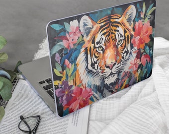 Étui pour MacBook Tigre Aquarelle Art pour MacBook, compatible avec le MacBook Pro 16, le MacBook Air 15, le MacBook Air 13,6, le MacBook Air 11