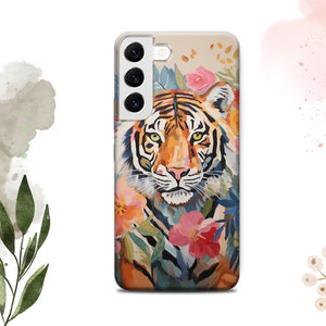 Funda de teléfono con diseño de tigre, funda artística animal para Samsung s24, s23, s22, s21, Galaxy flip 3, flip 4, galaxy a13, a14, a54, a51, Sasmung note 8, 9