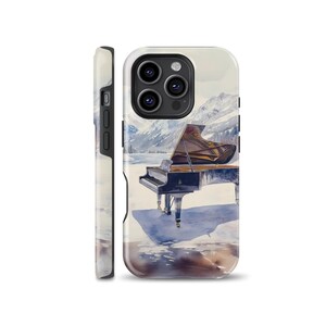 Custodia per telefono con pianoforte a coda, regalo per musicista, adatta per iPhone 16 Pro, iPhone 15, Samsung S24 ultra, S21, S23 Ultra, Google pixel 9, 7 Pro