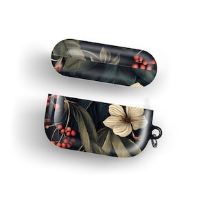 Vintage AirPod Case Dark Botanical cover fits AirPod Pro Case, Samsung buds case, Google Pixel Buds Case, Personalized AirPods