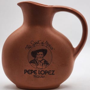 Pepe Lopez Tequila Pitcher The Spirit of Mexico Collectible Advertising