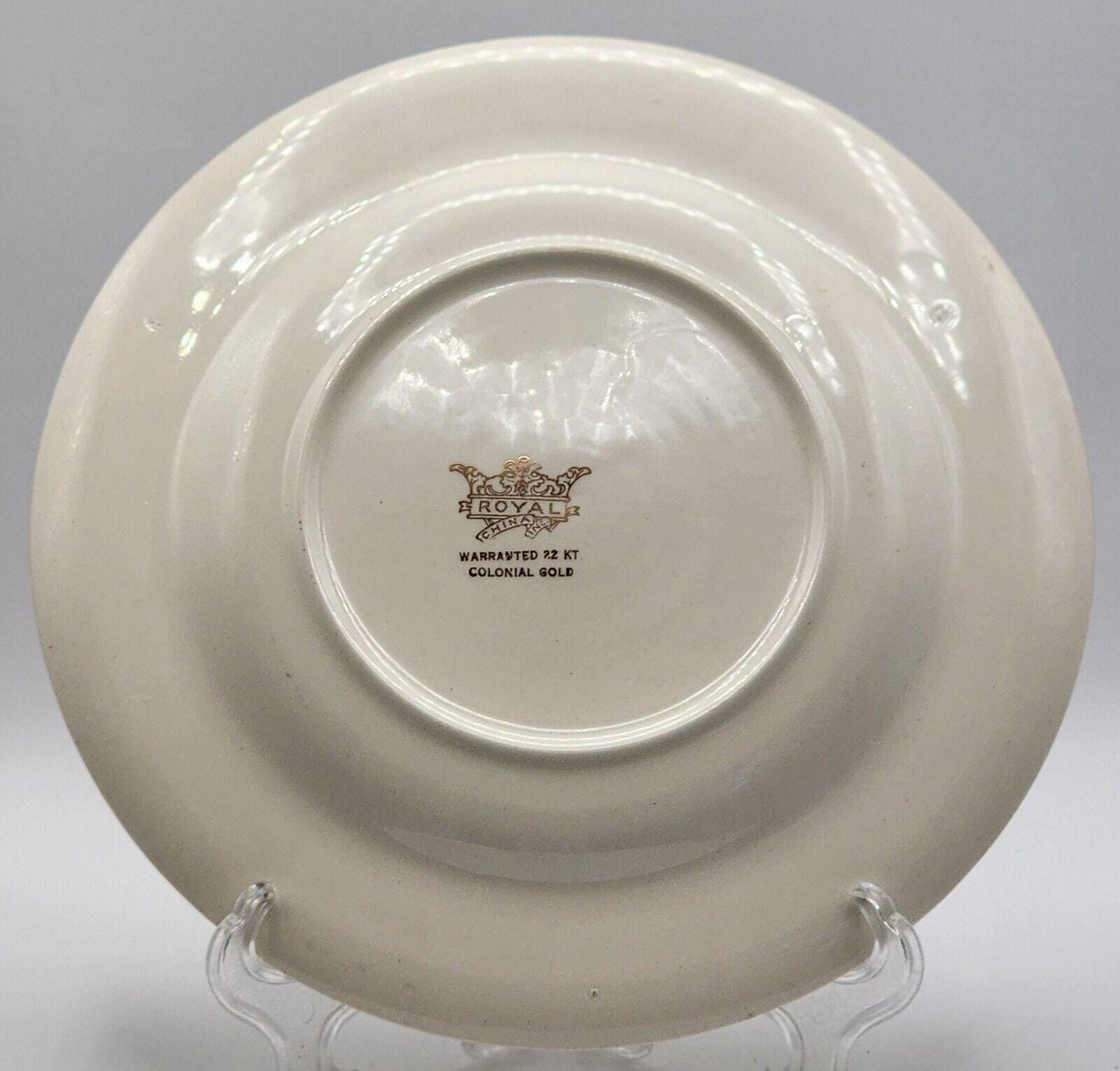 Royal China Inc. Warranted 22K Gold Colonial Gold USA 9 1/8