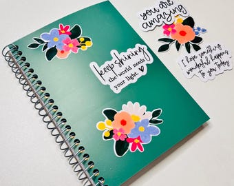 Inspirational Sticker Pack: Waterproof Vinyl Decals for Water Bottles (6-Piece)