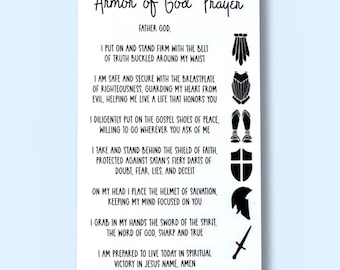 Armor of God Prayer Sticker: Waterproof Vinyl for Bibles & Journals