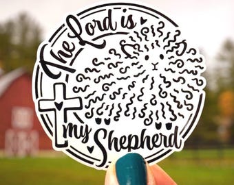 Psalms 23 Sticker – Faith-Based Sticker for Bibles & Journals | Waterproof Vinyl | Handmade