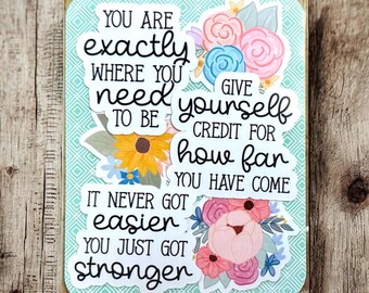 Inspirational Sticker Pack – Waterproof Vinyl, for Water Bottles, Journals and more