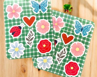 Flowers and Nature Sticker Sheet– Waterproof Vinyl, for Water Bottles, Journals and more