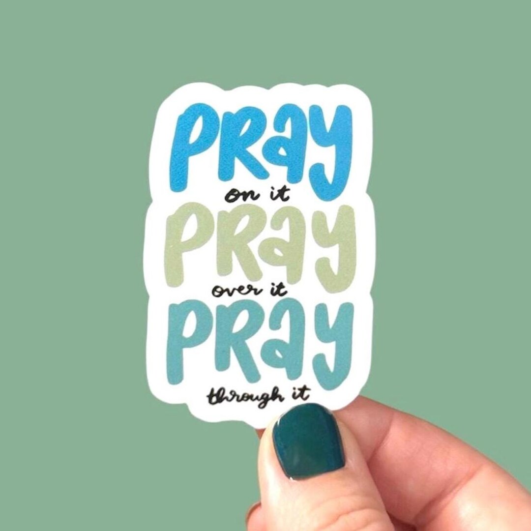 Pray on It Waterproof Vinyl Sticker: Faith-based Journaling - Etsy