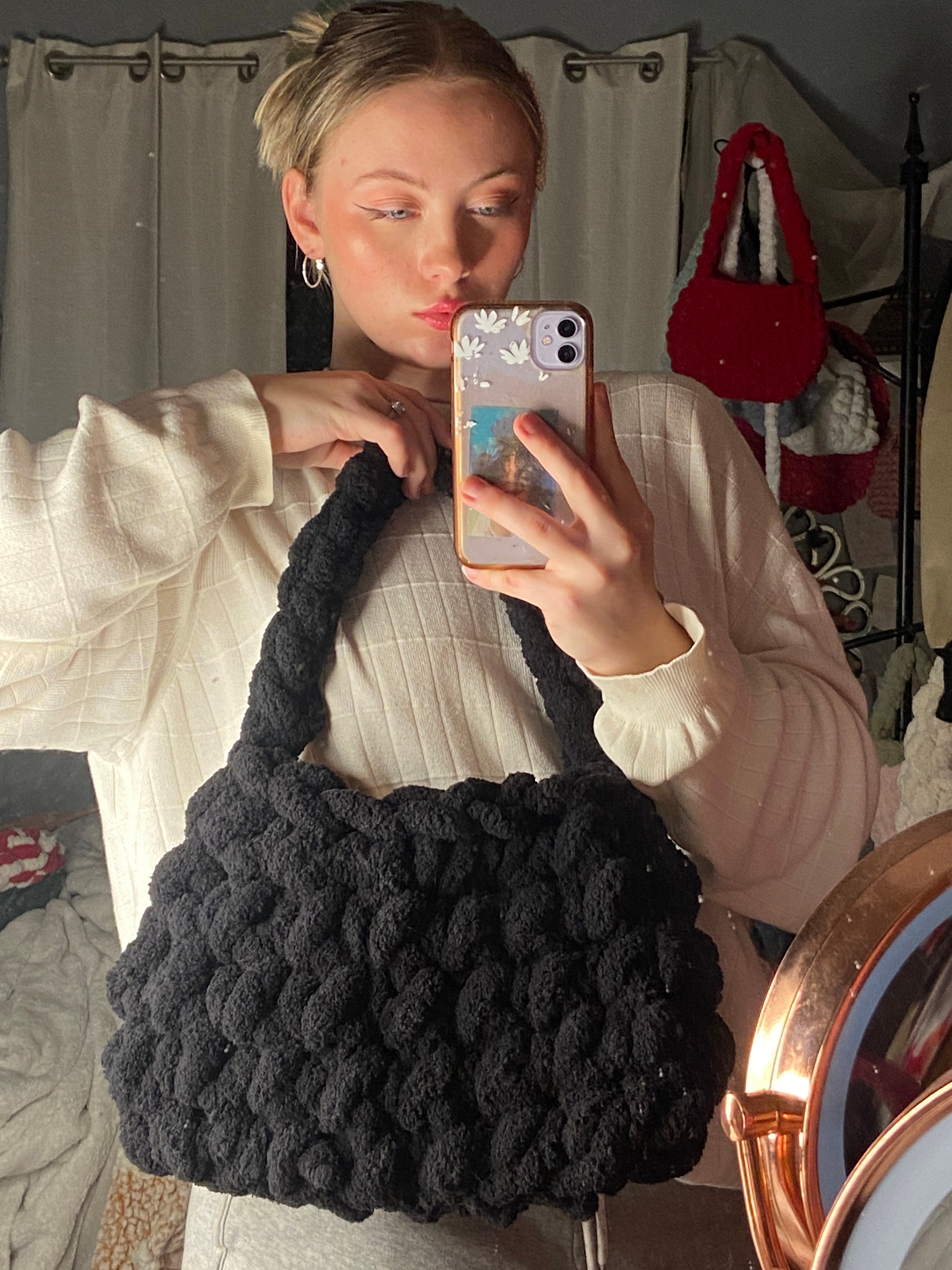 Crochet Purse Pattern, Chunky Crochet Bag, Crochet Purse, 30