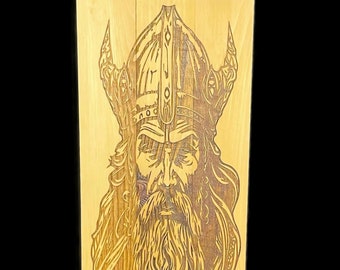 Viking King | Laser Engraved | Pallet Wood Sign | Gothic Decor | Viking Art | Rustic Wood Sign | Viking Lovers | Home Decor | Gift For Dad