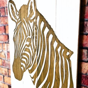 Zebra Sign | Laser Engraved | Pallet Wood Sign | Zoo Animal Signs | Kids Room Decor | African Animals | Zebra Lovers | Playroom Pictures