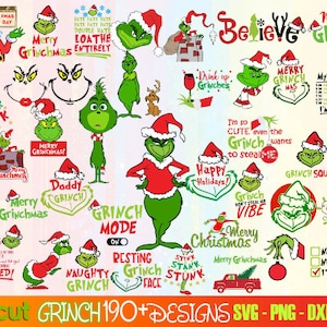 900+ Files The Grinch Bundle | Grinch Hand Svg | Grinch Face Svg | Grinch Christmas Svg, Clipart Cricut Vector Cut File | +190 Unique Design