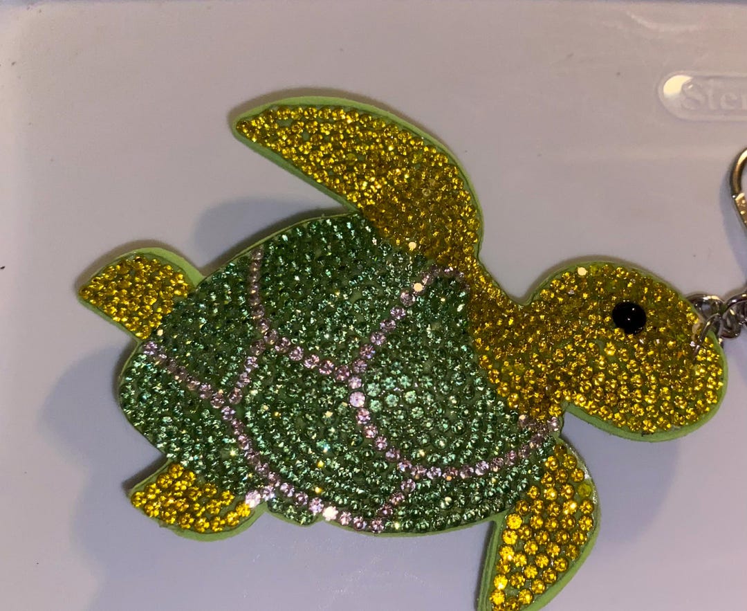 Turtle Shell Bling Sea Turtle (bling) Keychain - Etsy