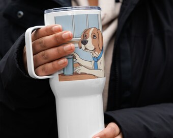 Business Dog - Travel mug w/ handle