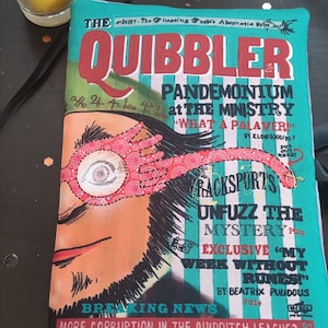 Potions book cover Fussy Quibbler with flaps book bag luna Lovegood snape potter