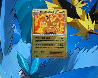Funny Charizard Metal Card – Fun and Playful! Perfect for Pokémon Fans!