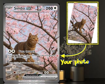 Custom Holographic Pokémon Card – With YOUR Favorite Photo / Image – Unique Personalized Gift for Valentine’s Day / Wedding / Anniversary