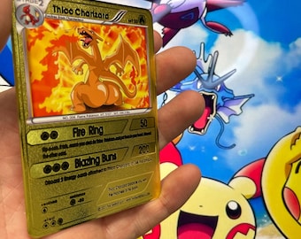 Funny Charizard Metal Card – Fun and Playful! Perfect for Pokémon Fans!