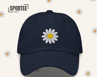 Pâquerette casquette de Baseball, casquette brodée fleur, marguerite