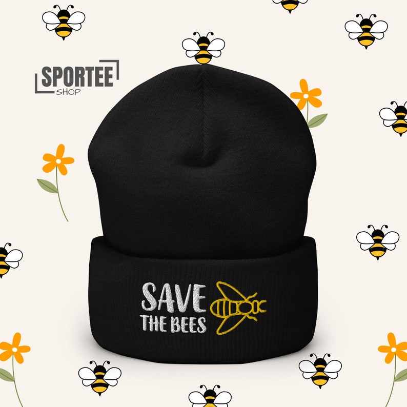 bonnet brodé abeille