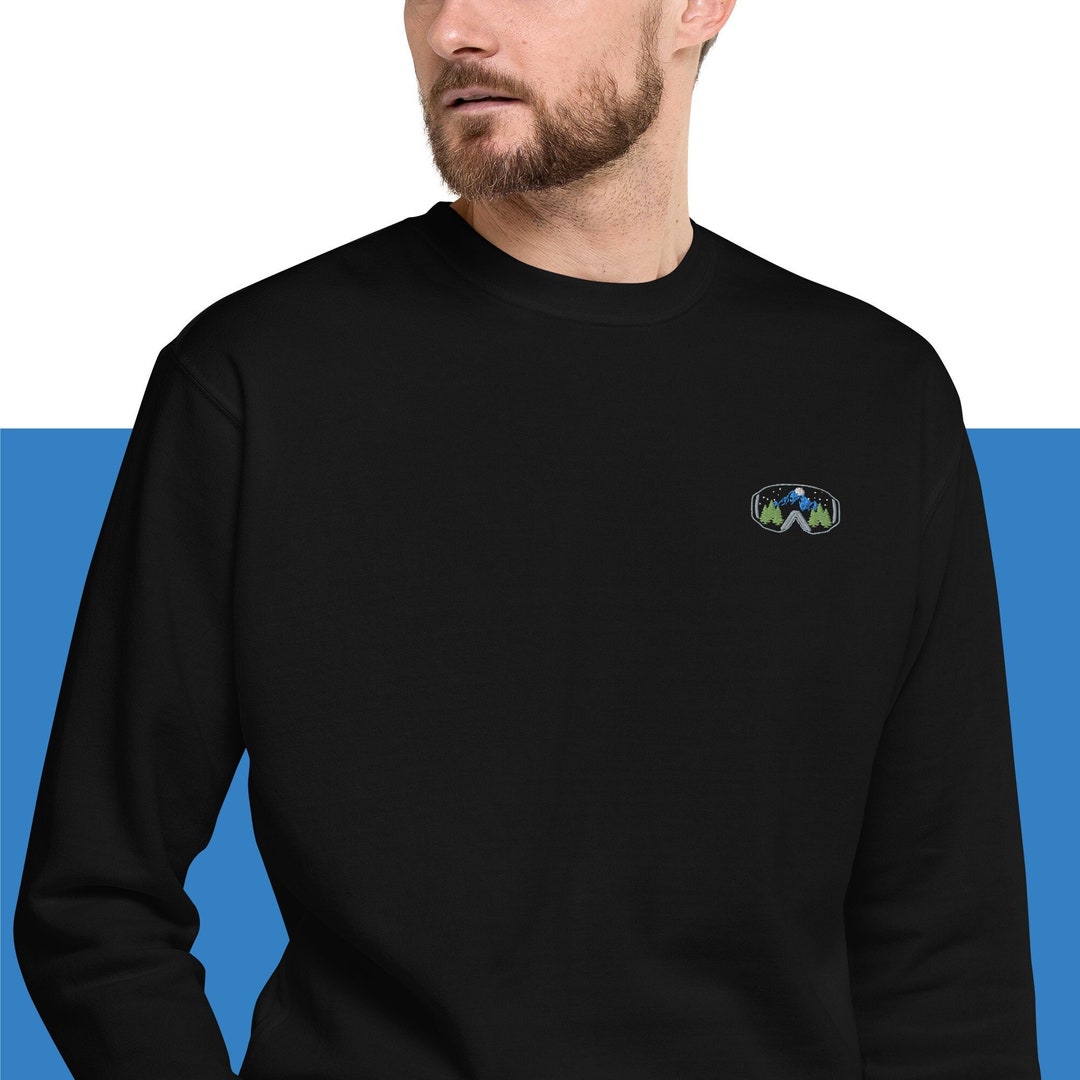 Ski Mask Sweatshirt Embroidered Sweatshirt Ski Gifts Etsy