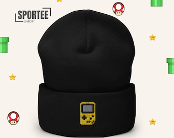 Bonnet brodé Gameboy, Bonnet d'hiver, Cadeau gaming