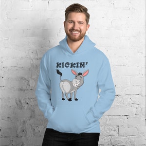 Unisex Hoodie, Funny, Humor, Fun, Donkey, Kickin,