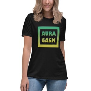 Women's Relaxed T-Shirt, aura, trendy, green