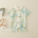 Luna Qipao Boy Romper – Nude Linen Cotton Baby Romper