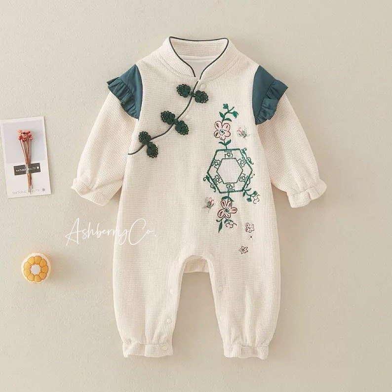 Baby Girl Romper Baby Qipao Cheongsam Chinese Baby Clothes Etsy