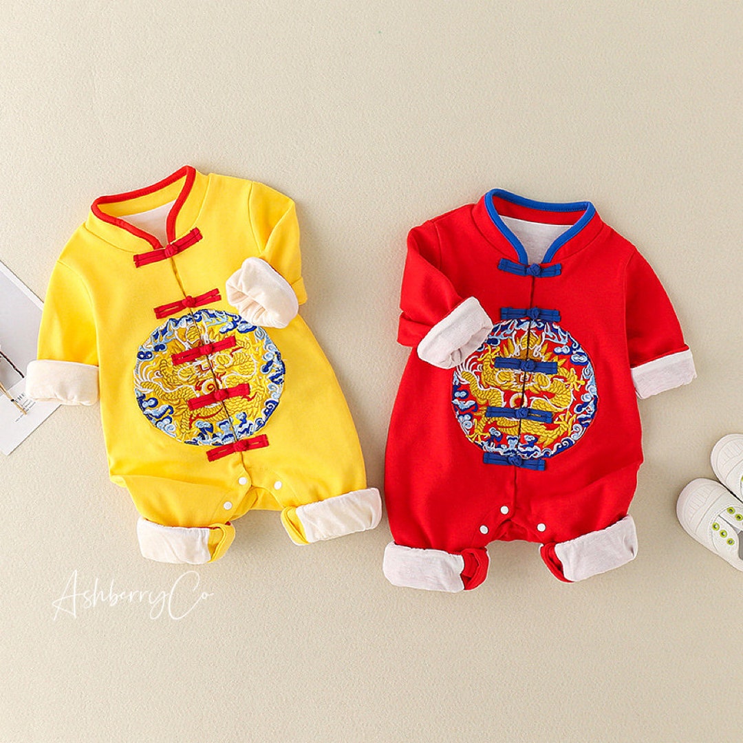Dragon Chinese Baby Clothes, Year of the Dragon Baby Onesie, Chinese