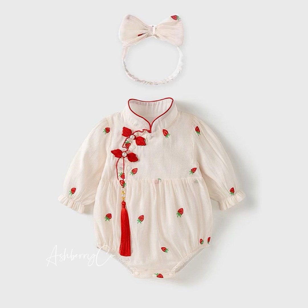 Soft Girl - Cheongsam Style Baby Onesies for Girls