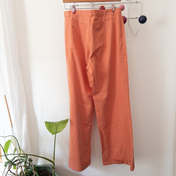 Perfect peach wide leg trousers pants 90's style - image 3