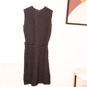 60s Vintage Chumley Charles F Berg little black shift dress