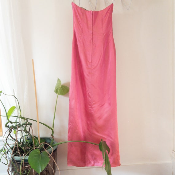 1980s Vintage Jessica McClintock Gunne Sax pink satin… - Gem