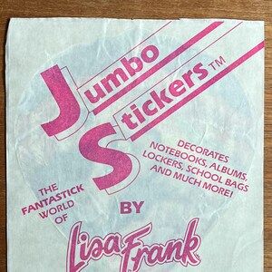 Rare Vintage Jumbo Lisa Frank Unicorn hot air balloon with bear sticker 80s 
IYKYK, bring this one home for nostalgia sake and share the fun with the children in your life. Vibrant colors :)

Measures 7" x 10" (including backing). Still on original backing.