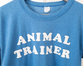 Vintage Animal trainer decal t-shirt 80s 1980s tee shirt