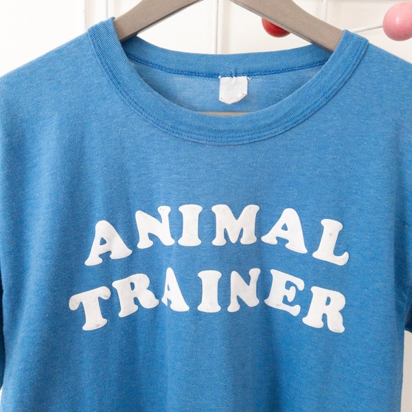 Vintage Animal trainer decal t-shirt 80s 1980s tee shirt