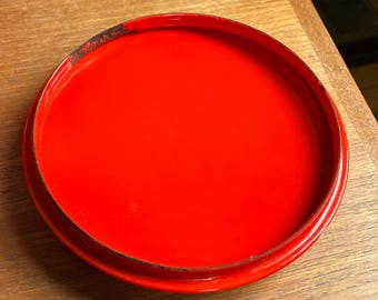 Vintage Dansk Kobenstyle Red Enamel Dutch Oven, Mid-century Modern