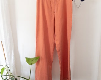 90s peach wide leg trousers pants