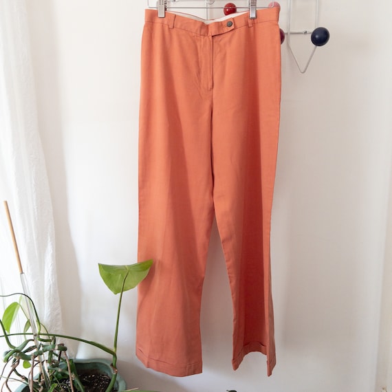 Perfect peach wide leg trousers pants 90's style - image 1