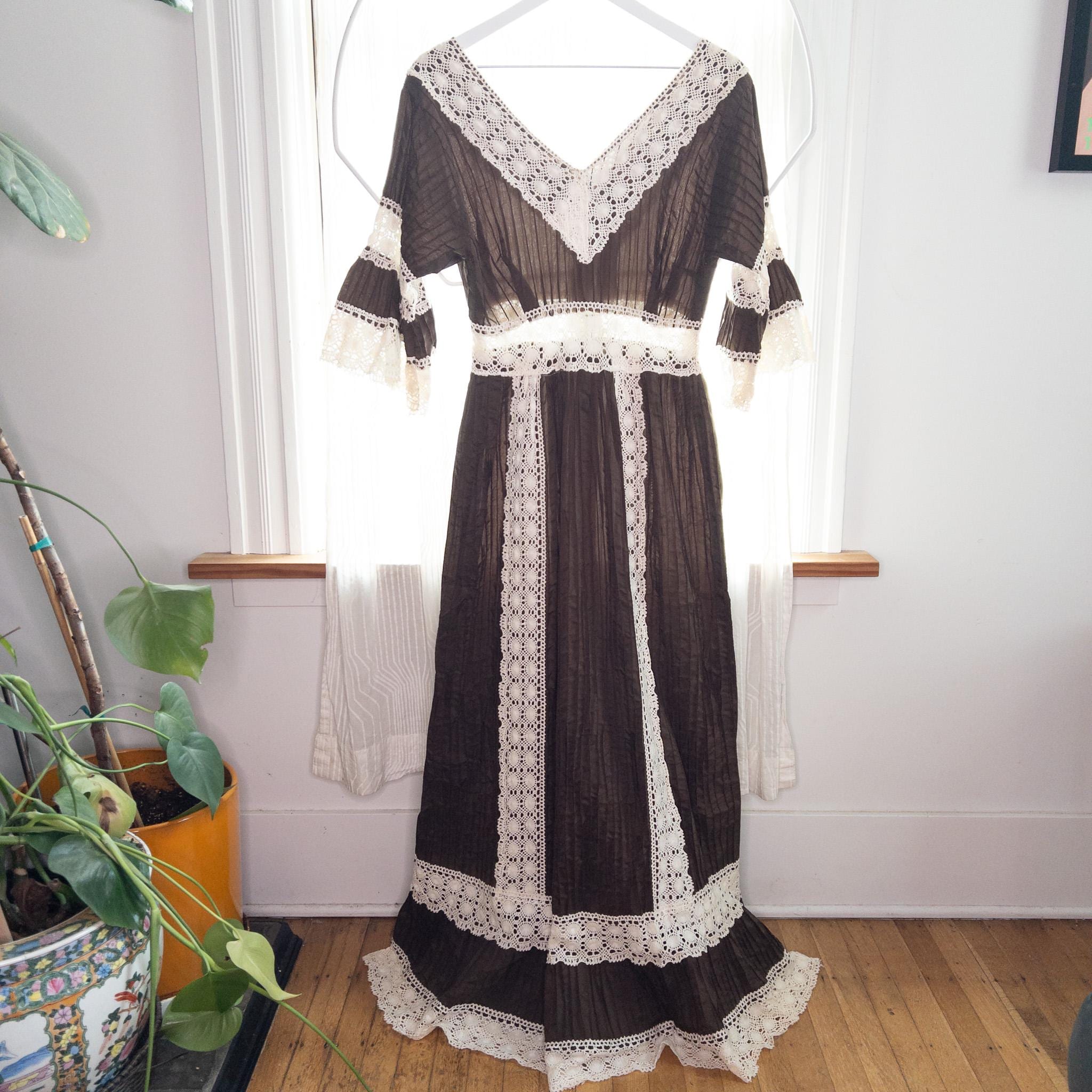 brown mexican dress Amayrani Dress