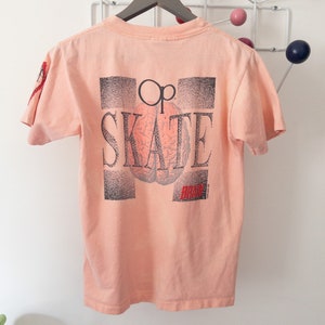 Vintage OP Ocean Pacific skate brain t-shirt 80&#39;s  Skater tee  worn-in