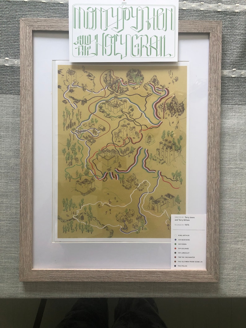 Monty Python & the Holy Grail Movie Map - Etsy