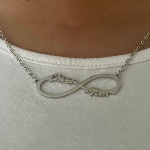 Cheer Mom Necklace, Silver Charm Necklace for Mom, Trendy Mom Jewelry, Minimalist Pendant Necklace, Everyday Necklace