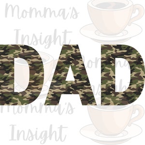 Papá Camo Letras SVG